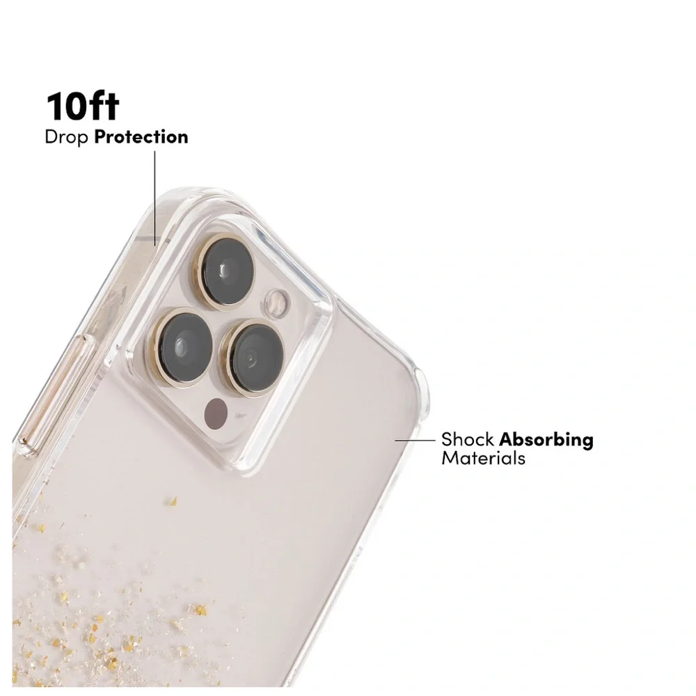 NWT Case-Mate iPhone 13 Pro Twinkle Ombre (Gold) Protective Case
